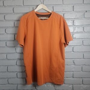 Grundens Mens Shirt XL Bamboo Charcoal Functional Regular Fit Orange Anti Odor